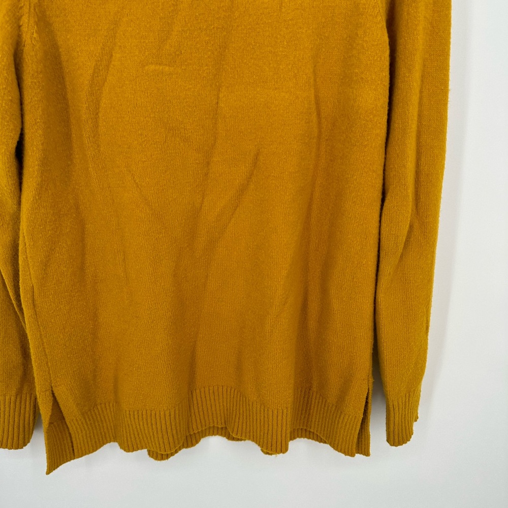 Anthropologie Women's Mock Turtleneck Sweater Mustard Yellow Soft Size Small - Picture 7 of 11